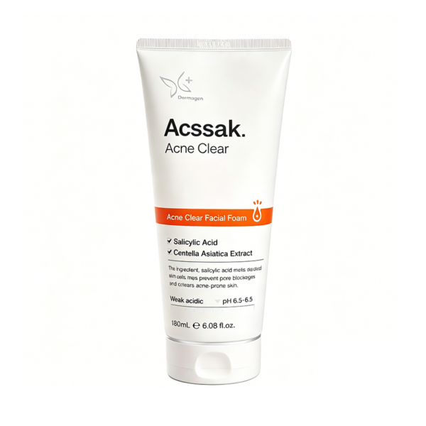 Dermagen Acssak Acne Clear Facial Foam 180ml - BHA Acne Control